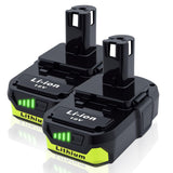 Ultraxxis 2 Pack P103 3.5Ah 18V Battery Replacement for Ryobi 18V Battery Compatible with Ryobi 18V Tools - Extended Power and R