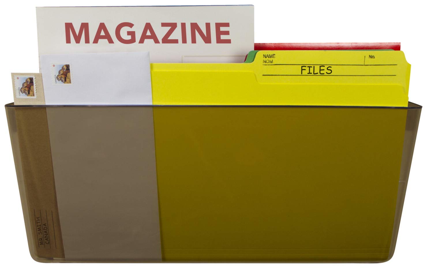 Storex Unbreakable Wall File, Legal Size, Smoke