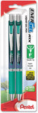 Pentel EnerGel RTX Retractable Gel Ink Pen, (0.5mm), Needle Tip, Fine Point, Green, Pack of 2 (BLN75BP2D)