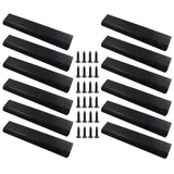 BokWin 12Pcs 200mm/7.87 Inch Mount Finger Edge Pull, Furniture Drawer Handles, Aluminum Concealed Handle for Home Kitchen Door D