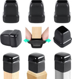 24 PCS Chair Leg Sliders for Carpet, Square Glides for Chair, Teflon Furniture Pads, Bar Stool Chair Leg Protectors Caps, Table 