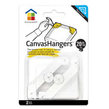 Under the Roof Decorating 5100200 20 lbs Place&Push Canvas Hangers , White