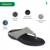 Ortho Joy Fancy Doctor Slippers | Stylish Chappal For Women | Comfortable Flat Sandals For Women Stylish (Green),Green,7,B09VT97L77