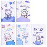 Coofandy Cute Space Theme A5 Ruled Notebook Set Of 5 | 60 Pages Each Writing & Homework Exercise Books For Kids | School Note Bo