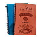 Techgift Premium Spiral Notebook With Waterproof Cover, Plain Notebook For Students, Office/Unruled Spiral Register For Writing 