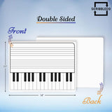 11 x 14 Inch Keyboard Practice Dry Erase White Board Lapboard l Durable Portable Double Sided Music Whiteboard for Kids Students
