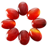 SUNYIK Carnelian Oval Cabochons CAB Flatback for Jewelry Making,13x18mm,Set of 10