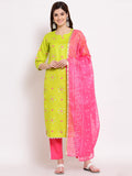 Gosriki Women'S Cotton Straight Kurta With Pant & Dupatta (Kptd-Cot-10022-Light Green_Xl-Go_Light Green_X-Large),Light Green,,B09LSBVZFS