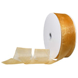Morex Ribbon, Sheer Organza 1-1/2 inch by 100 Yards, Gold