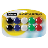 Eduway (Set Of 10) Colourful Magnet Buttons For Fridge,Magnetic Whiteboard | Stick Notes, Photos, Charts And More | Eduway Premi