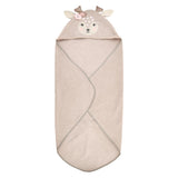 Stephan Baby Hooded Towel - 100% Cotton with Fun Animal Design for Infants and Toddlers, 31 Square, Fawn