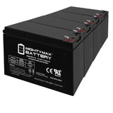 Mighty Max Battery ML7-12 - 12 Volt 7.2 AH SLA Battery - Pack of 4