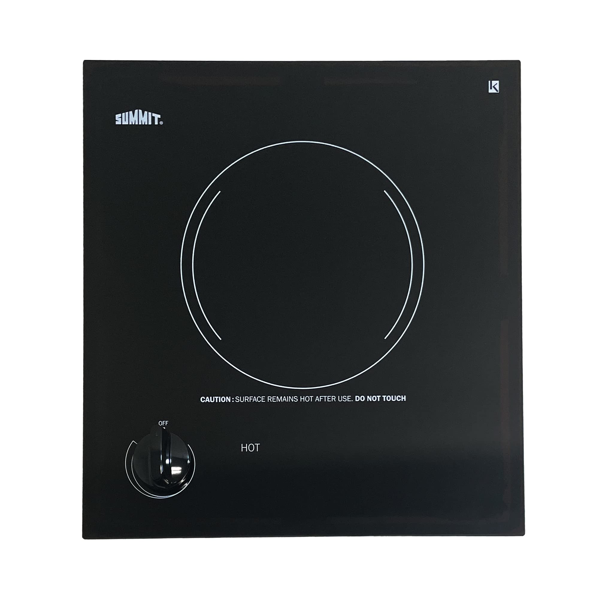 12 Wide 115V 1-Burner Radiant Cooktop