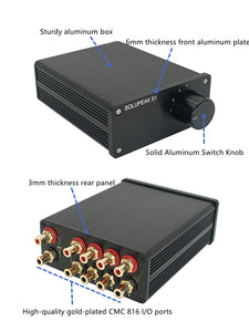 SOLUPEAK RCA Switch Stereo 4 in 1 Out Audio Signal Source Switcher HiFi Input Selector Splitter Box S1