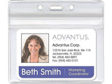 Advantus 75523 Resealable Id Badge Holder, Horizontal, 4 X 2 3/4, Clear, 50/Pack