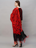 Gosriki Women'S Rayon Straight Printed Kurta With Pant & Dupatta (Sibori Black-Nw-Gs_S_Black_Small),Black,,B0C9QTP8KC