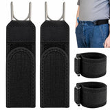 Dzope Buckleless Belt Hook Tactical Metal Hook Elastic Belt Unisex BuckleLess Invisible Waist Belts For Work & Edc