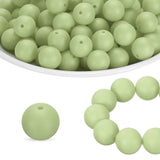 HARFINGTON 180Pcs Silicone Beads 9mm Round Rubber Focal Beads Bulk for Pens Keychain Bracelet Necklace DIY Crafts Making, Jasmin
