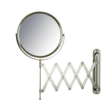 JERDON Wall-Mounted Makeup Mirror - 7X Magnification - Nickel - JP2027N