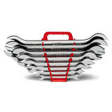 Capri Tools SuperThin Open End Wrench Set with Wrench Rack, SAE, 1/4 to 11/4 in., 8Piece