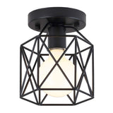 KOONTING Retro Vintage Industrial Flush Mount Ceiling Light, Mini Painting Metal Pendant Light Ceiling Light Fixture for Hallway