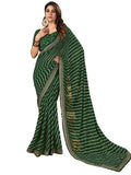 Satrani Womens Pure Georgette Saree (3252S581N_Green4)