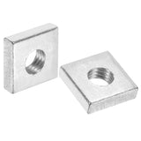 uxcell 100Pcs M6x13mmx4mm Square Nuts, Carbon Steel Zinc Plated Coarse Thread Square Nuts Fasteners for Home Repairs and Profess