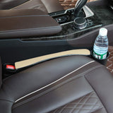 Supin 2 Prices Car Seat Gap Filler Pad PU Leather Console Side Pocket Organizer and one Cup for Cellphone Wallet Coin Key (Black
