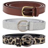 Women Pu Leather Belt Jeans Belt Waist Belts For Jeans Dress, WomenS Belts For Casual Formal Dresses Tank Top Tunic & Loose Fit