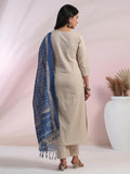Gosriki Women'S Rayon Blend Embroidered Straight Kurta With Pant & Dupatta (Jankari Blue-Gs_L_Blue_Large),Blue,,B0CYPSKYTM