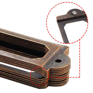 10pcs 83 x 30mm Bronze Color Metal Office File Cabinet Shelves Drawer Name Card Label Holder Frames with Screws