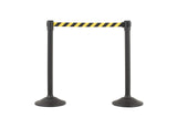 US Weight Sentry Stanchion with 6.5 Foot Retractable Belt (Chevron Safety Colors) Easy Connect Assembly Requires No Tools (2P