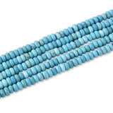 170pcs 4x2mm Natural Blue Turquoise Disk Rondelle Spacer Stone Semi Precious Gemstone Loose Beads for Jewelry Making 15 Inch