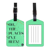 Nutcase Designer Luggage Travel Baggage Tags Single Tag With Name Card Inside Place I Have Been Green