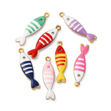 KitBeads 50Pcs Random Sardine Fish Charms Stainless Steel Sea Life Ocean Aniaml Charms for Jewelry Making Bracelets Earrings Nec
