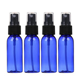 SINIDE Plastic Spray Bottles 30ML - 4 Pack 1oz Cobalt Blue Empty PET Refillable Cosmetic Perfume Atomizer Container with Fine Mi