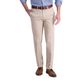 Haggar Mens Iron Free Premium Khaki Straight Fit Flat Front Flex Waist Casual Pant Sand 36 x 29