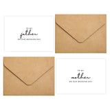 GroomBrideGifts Set of 2 To My Father/Mother On Our Wedding Day Card, Father/Mother Of The Bride/Groom Gifts.