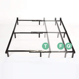 ZINUS Compack Metal Adjustable Bed Frame, 7 Inch Support Bed Frame for Box Spring and Mattress Set, Twin/Full/Queen, Black