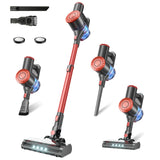 Cordless Vacuum Cleaner with Self-Standing, 40KPA Stick Vacuum Cleaners for Home, 8-in-1 Lightweight Rechargeable Vacuum, 7-Laye
