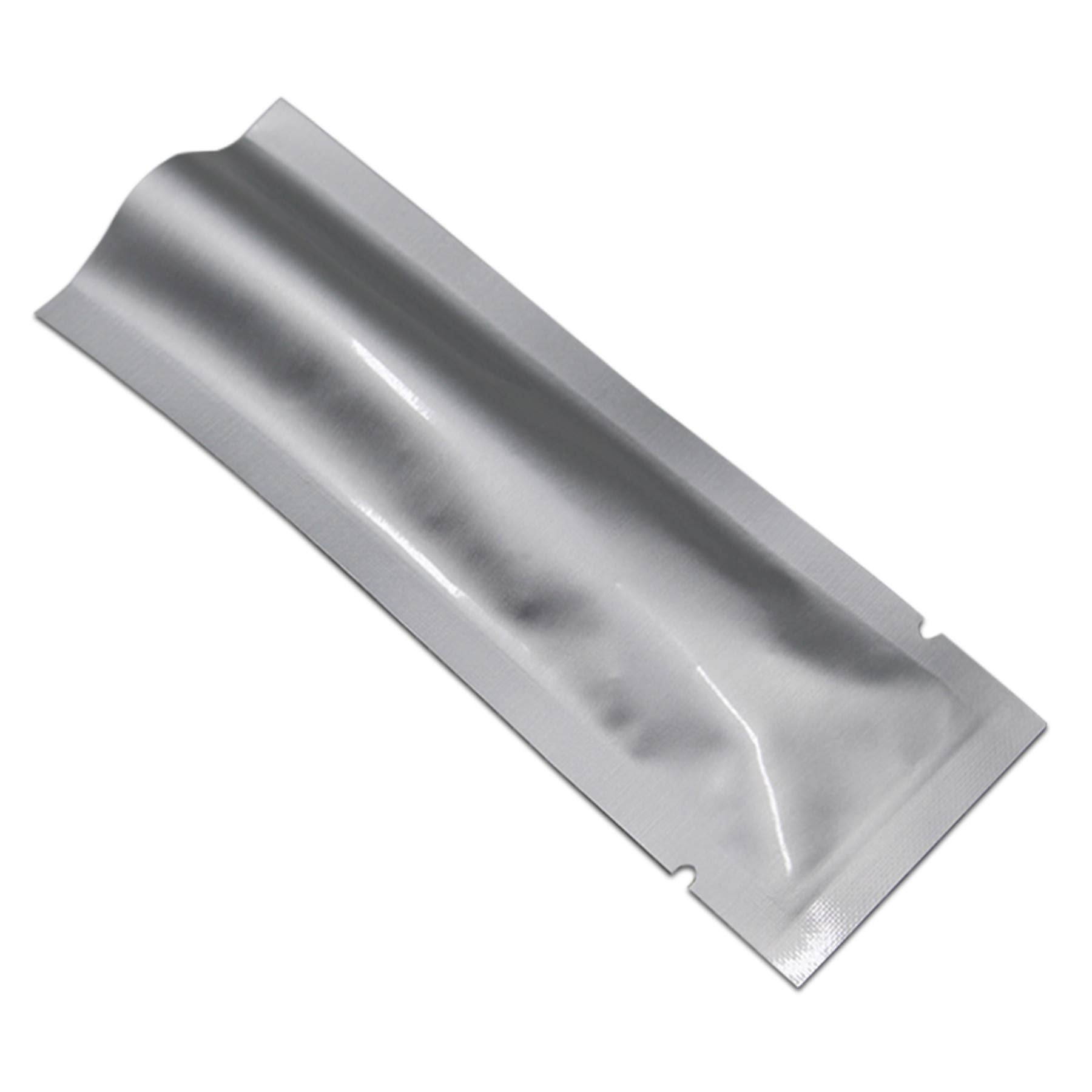 100 Pcs 1.38x3.94 inch Coffee Food Storage Heat Sealable 3.34mil Mylar Pure Foil Bag Vacuum Pouch for Sampling Packaging Aluminu