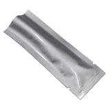 100 Pcs 1.38x3.94 inch Coffee Food Storage Heat Sealable 3.34mil Mylar Pure Foil Bag Vacuum Pouch for Sampling Packaging Aluminu