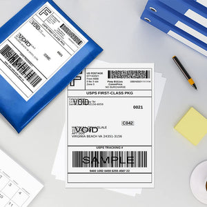 4x6 Thermal Labels, Muotich 500 Fanfold Direct Thermal Shipping Labels, Thermal Printer Label Compatible with Rollo Label Printe