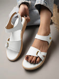 Shoetopa Comfortable Ankle Strap White Sandals For Women & Girls /Uk8,White,8,B0BYP96XSL