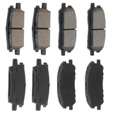 AUTOMUTO 8PCS Front & Rear Semi-Metallic Disc Brake Pads Set D996 D1005 For Lexus RX330 2004-2006,For Lexus RX350 2007-2009,For 