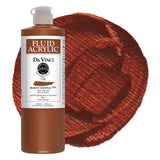 DA VINCI PAINTS Professional Artist Fluid Acrylic Paint, Burnt Sienna, 16oz