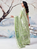 Satrani Womens Pure Georgette Saree (3633S109N_Pista Green)