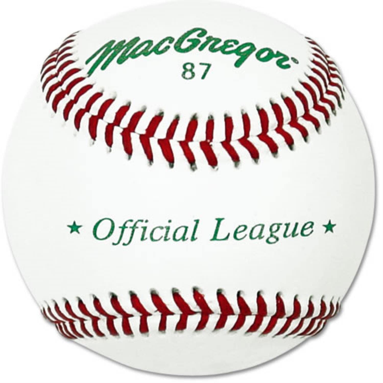 Macgregor 87 Official Split Baseball, Leather (One Dozen) , White Pearl