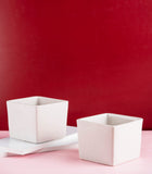 Nurturing Green Set Of 2 Ceramic Pots With Marble Finish For Indoor Plants And Home Decor (Size: 4.5 Inch Wide*4 Inch High, With