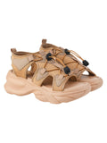 Shoetopia Smart Casual Beige Sporty Sandals For Women & Girls /Eu37,Beige,4,B0F9FRBMFG